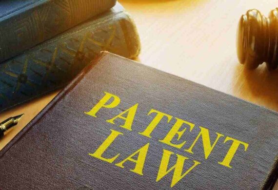 book about patent law and gavel