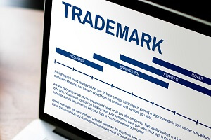 trademark on laptop screen